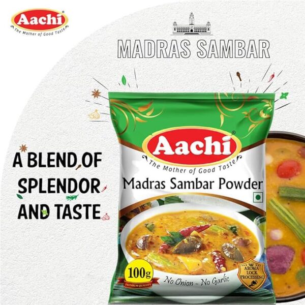 Aachi Madras Sambar Powder 100g - Image 3