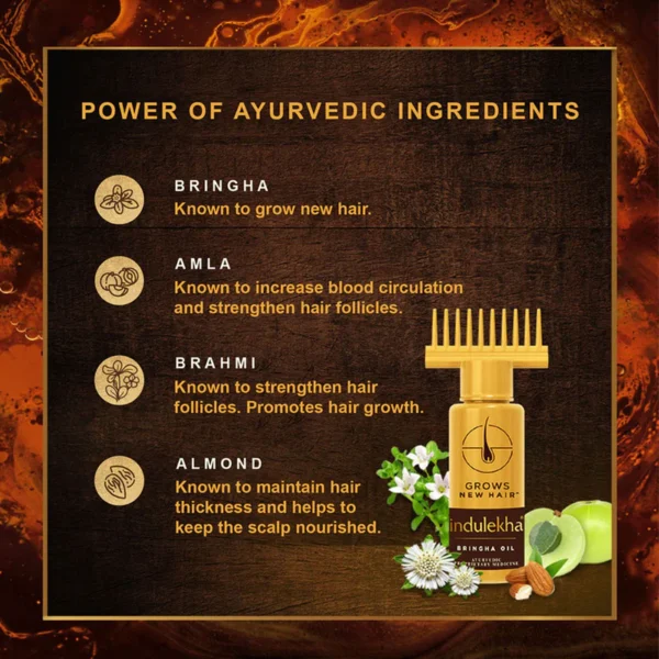Indulekha Bringha Hair Oil 100ml - Image 3