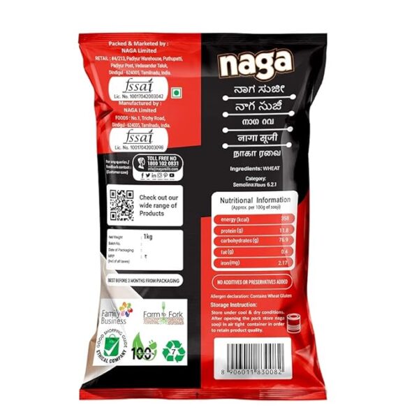 NAGA SOOJI (ரைவ) 500GM - Image 2