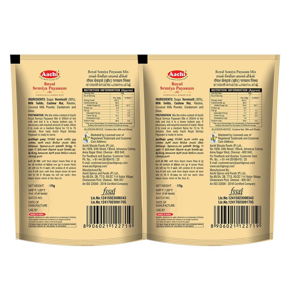 Aachi Semiya Payasam Mix 100g - Image 2
